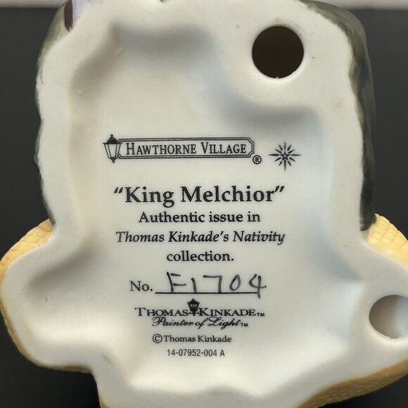 Thomas Kinkade Nativity King Melchior Figurine Hawthorne Village F1704 NO BOX - Picture 7 of 8